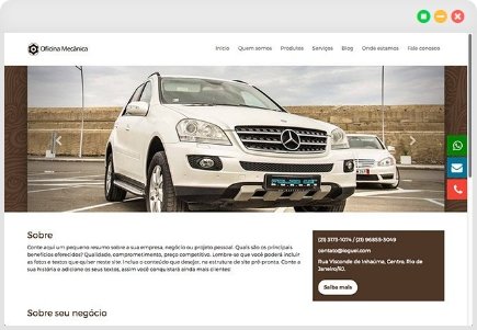 Foto de um modelo de site pronto da Loguei